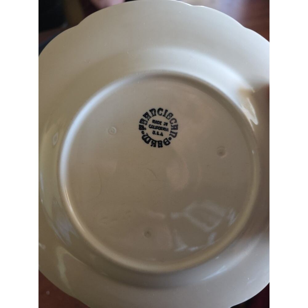 Vintage Franciscan Floral Ceramic Dinner Set Dinner Plate Cup Saucer Butter Dish - Picture 2 of 10